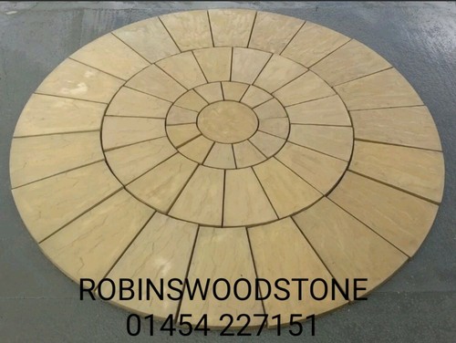 Precast circle patio paving - precast,
