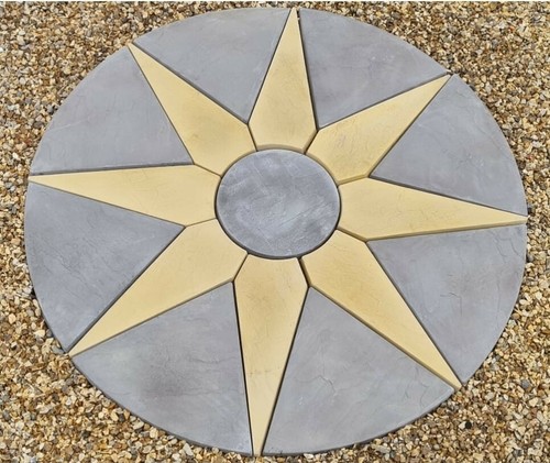 Precast star patio - star,