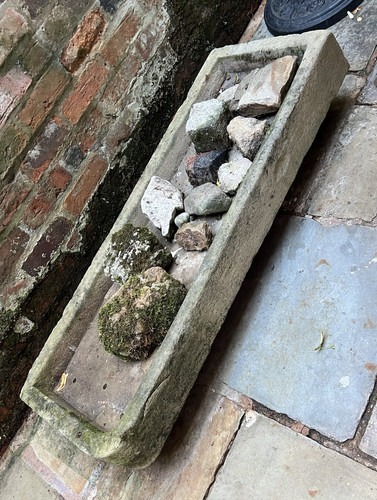 Antique stone trough sink and - stone,