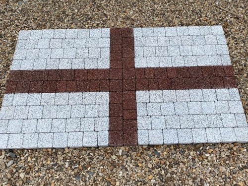 England flag stone garden - england,