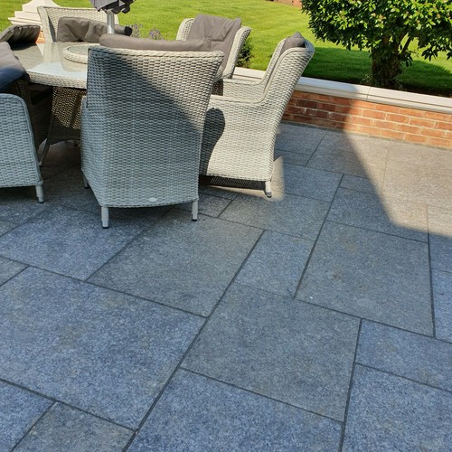 Ash black granite paving - ash,