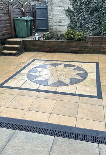 Precast aztec patio paving - patio,