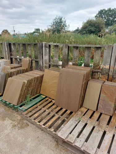 Riven yorkstone paving - paving, slabs