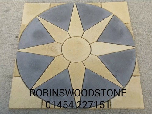 Precast star patio - star, paving
